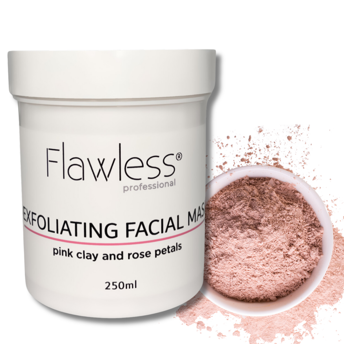 Pink Clay and Rose Exfoliating Clay Facial Mask