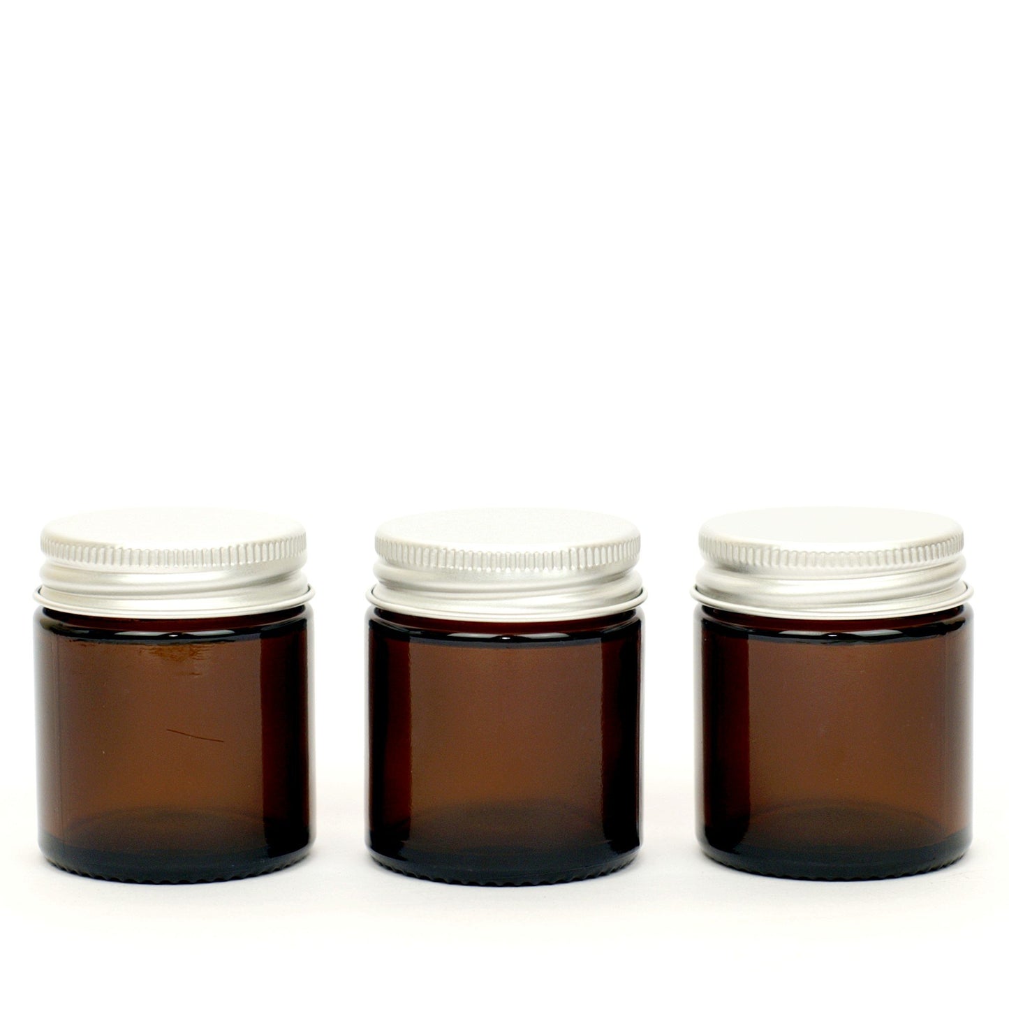 Amber Glass Refillable Jars